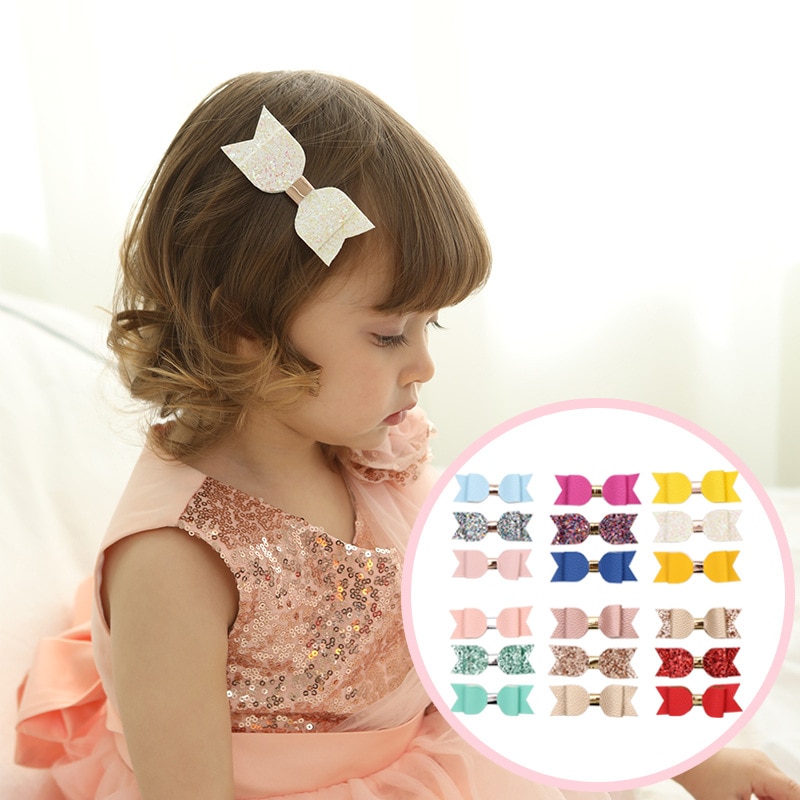 3pcs/set Retail Hair Clip Women Baby Girl Big Glitter Hair Bow Kids Hairpins Hair Clip For Children Hair Accessories Headwear
