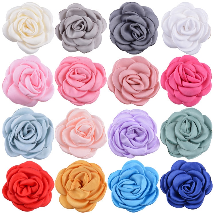 Yundfly Vintage 10pcs Curling Flowers DIY Baby Accessory Wedding Decoration Flower No Hairclip Headband Hair Accessories
