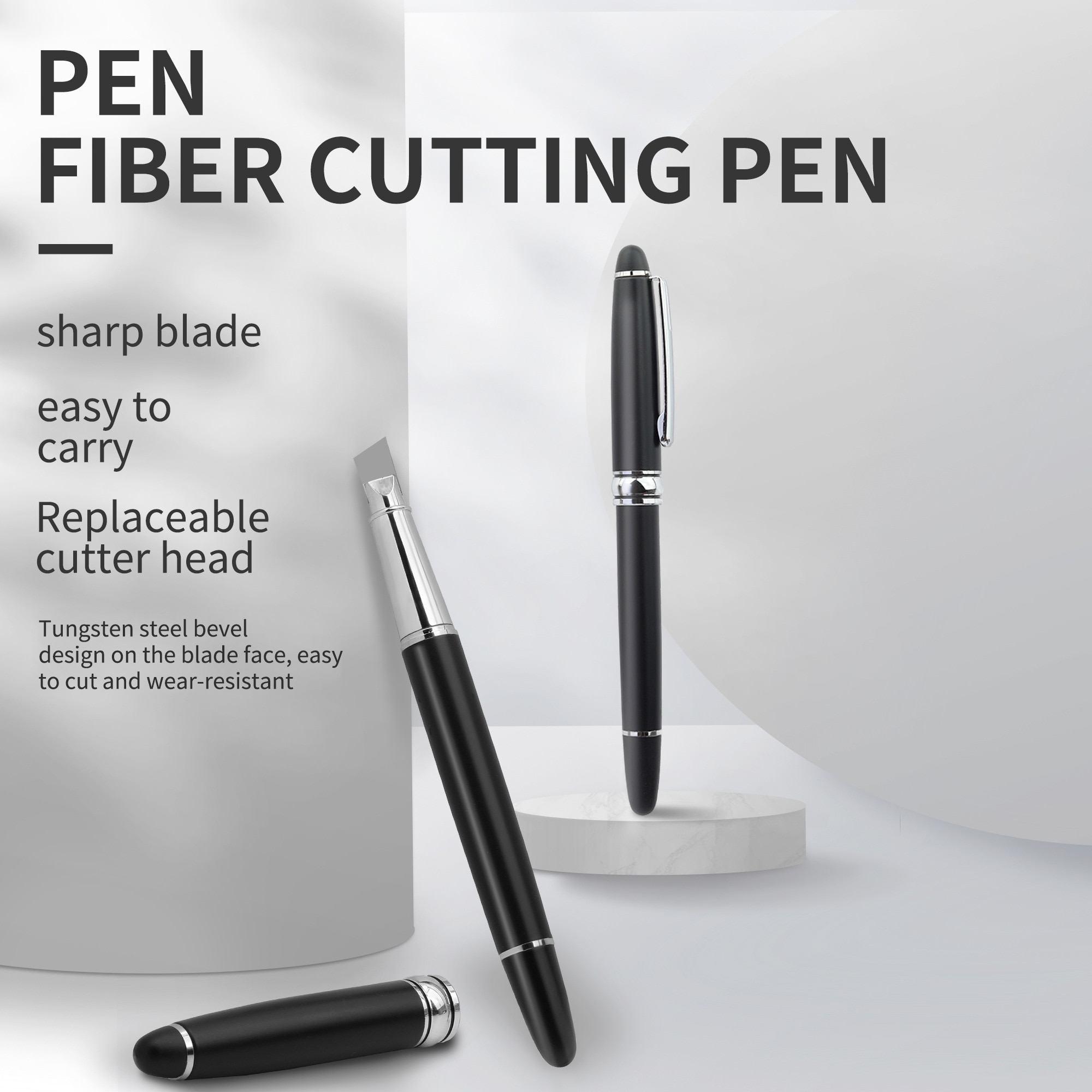 KELUSHI Optical Cleaver Convenient Portable Tungsten Steel Fiber Cutting Pen Optic Scriber（Beveled ）