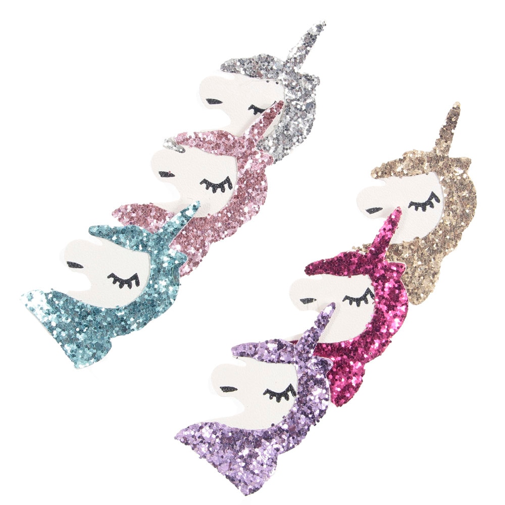 Yundfly 10pcs Hair Flower Rubber Unicorn Accessories Boutique Hair Accessories for DIY Headwear No Barrette No Bow