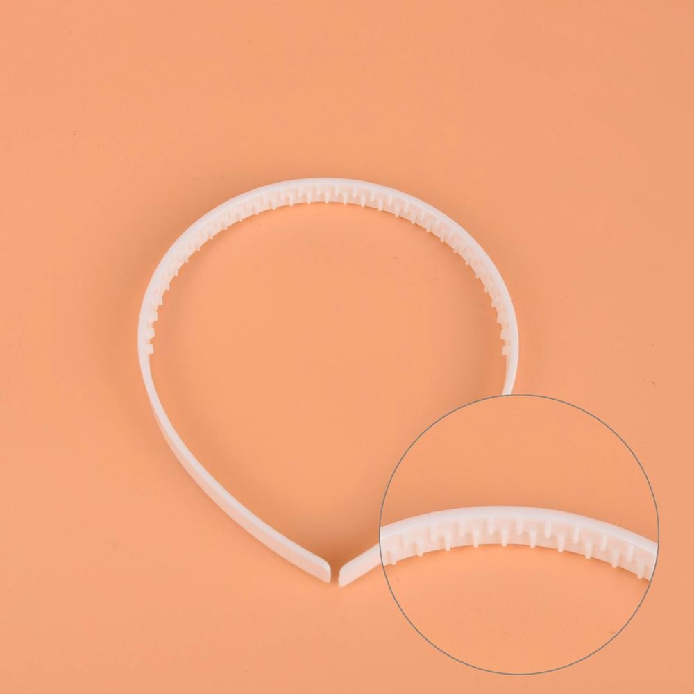 20pcs/lot White Plain Plastic Headband Fashion Kids Women Hair Band Headbands Teeth Headwear Girl Hair DIY Tool Accessories