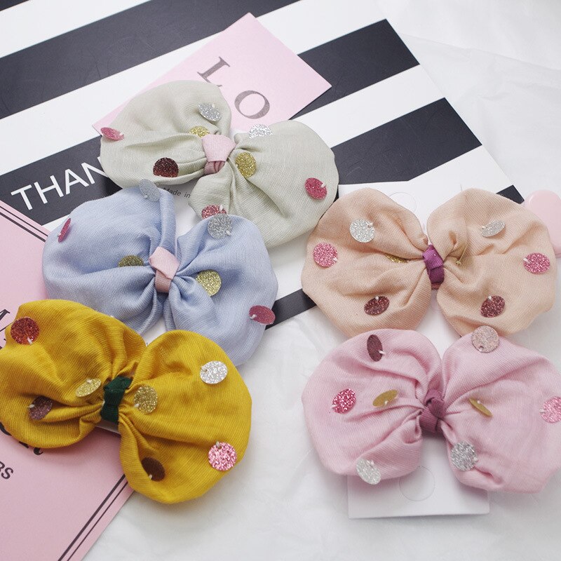 2019 New Girls Floral Pattern Hair Clips Cute Bowknot Design Hair Pin Children Hairpin Hair Accessories