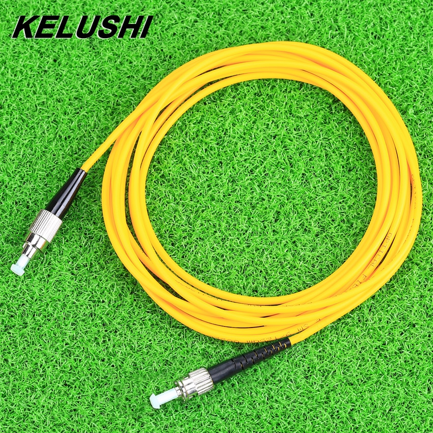 KELUSHI Single Mode FC-ST Simplex Optic Fiber Patch Cord / Jumper Cable PC SM FTTH 3m Connecting Tool
