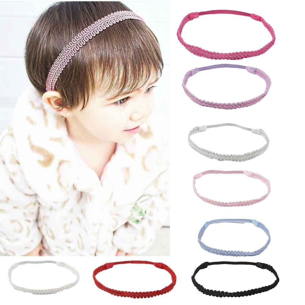 Yundfly Fashion Kids Girl Headband Weave Hair Accessories for Girls Infant Elastic Hair Band Photography Props