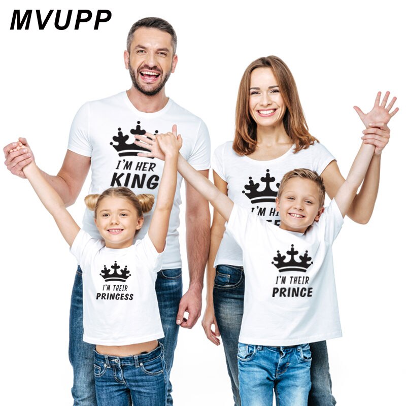 summer family matching clothes daddy mommy and me baby girl mother daughter outfits casual cotton print t shirt streetwear kids