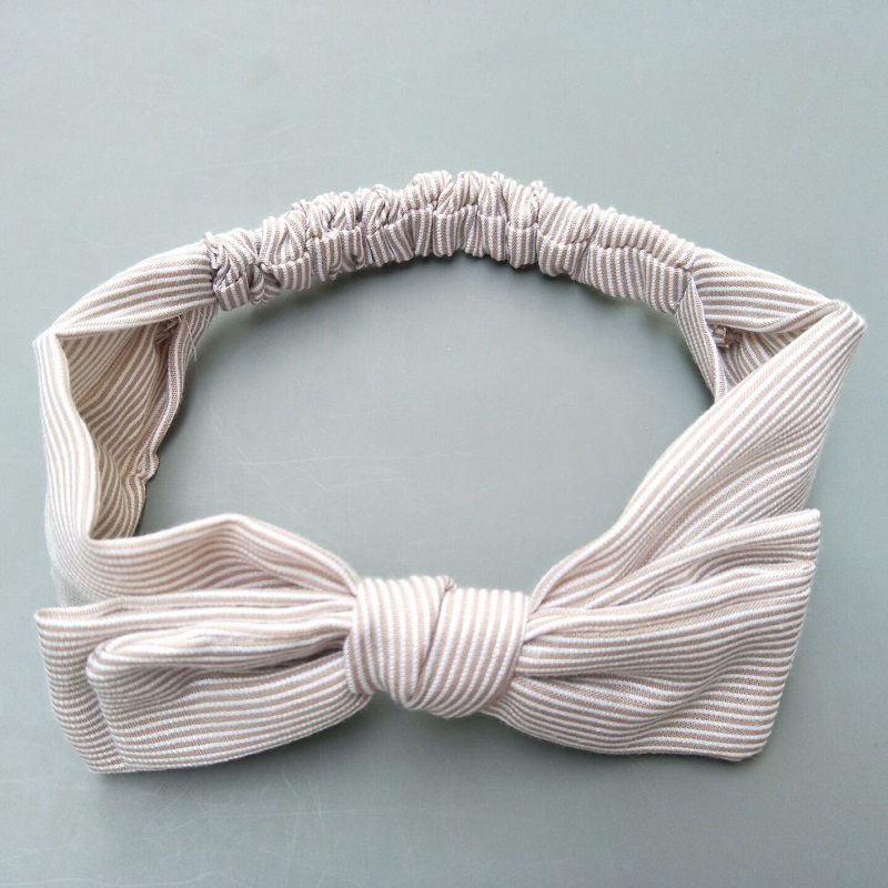 2020 New Adorable Striped Newborn Toddler Headband Elastic Baby Headdress Kids Hair Band Girl Bow Knot drop shopping