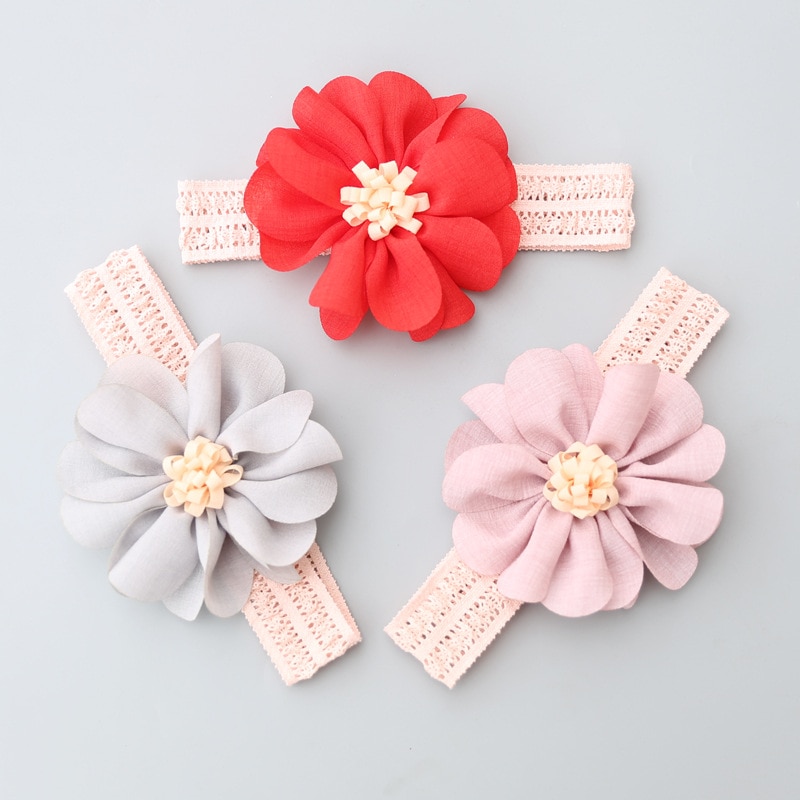 Floral Baby Girl Headbands Newborn Baby Elastic Princess Hairbands Kids Flower Fresh Style Cute Hair Accessories