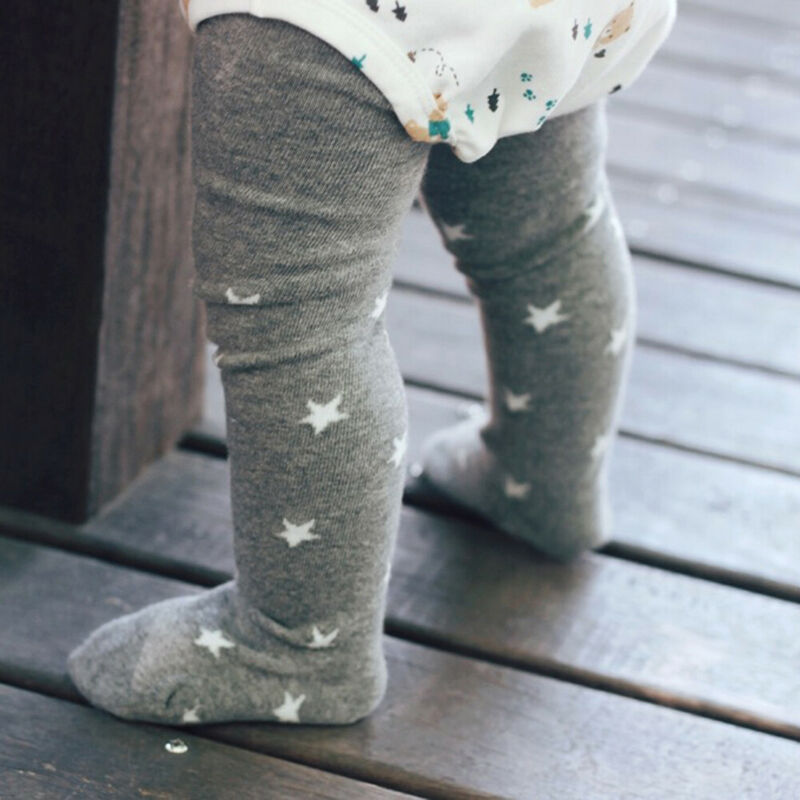 Pudcoco Baby Stockings Toddler Baby Kid Girl Bear Cotton Tights Stockings Pants Hosiery Stars Print Warm Pantyhose 1-6Y