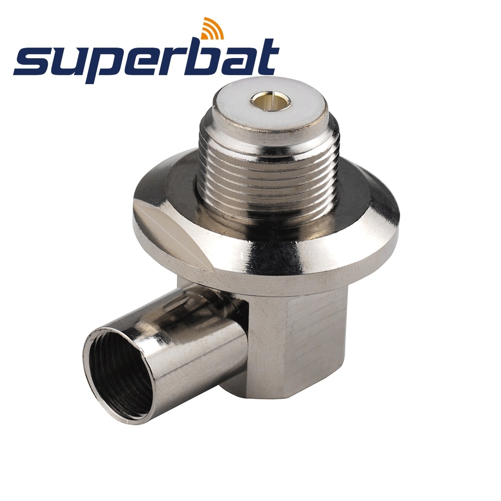 Superbat UHF SO239 Female Right Angle Solder for LMR400 RG8 RG213 Cable RF Coaxial Connector
