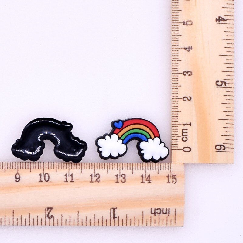 10 pcs DIY Craft Soft Patches Accessory Colorful Clouds Star Moon Sun Rainbow Flatback Soft PVC Patches