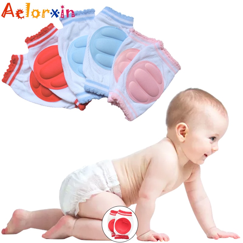 1Pair Cotton Sponge Breathable Toddler Walking Socks Baby Crawling Toddler Knee Cover Sock Children Knee Pads Protection