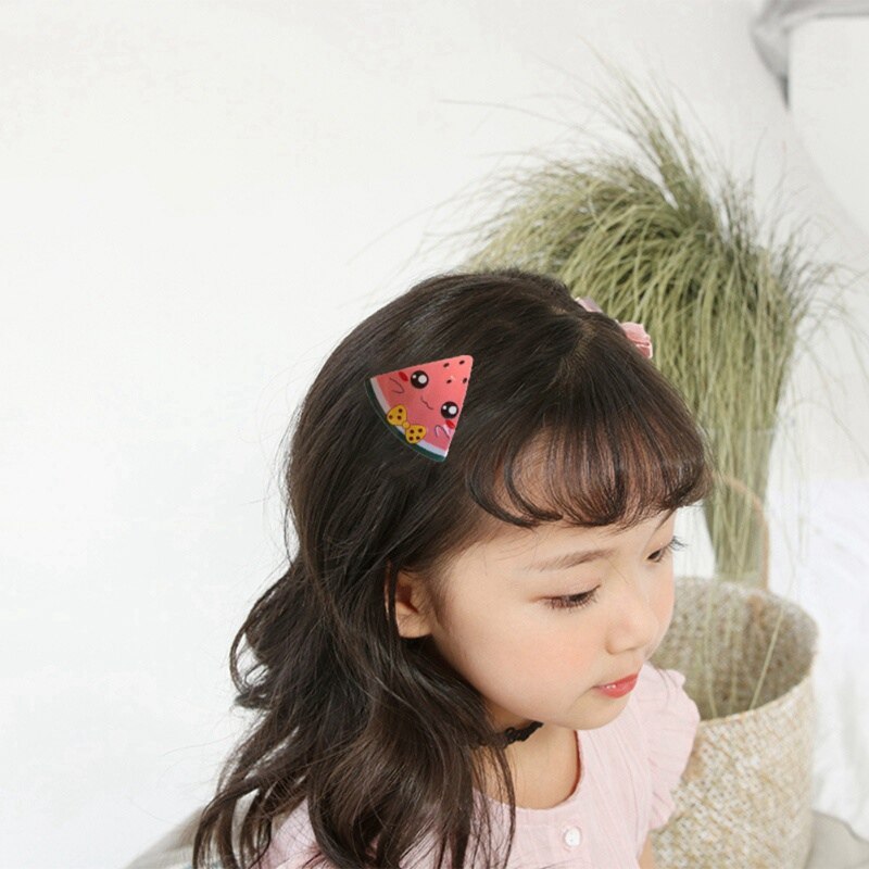 1Pcs Girls Hair Clips Cute Cartoon Fruit Design Hair Pin Children Hairpin Princess Hair Accessories