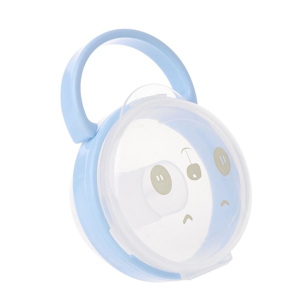 Baby Pacifier Storage Box Cartoon Panda Pattern Pacifiers Nipple Transparent Dust Boxes Portable