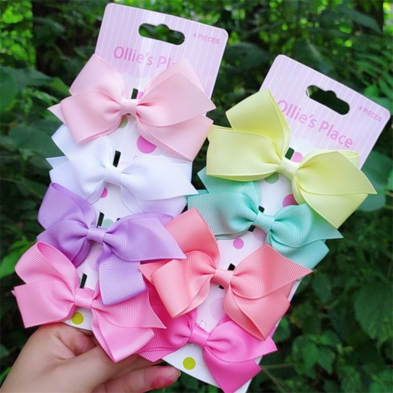 New children's hair accessories bow duck clip children's girls hair accessories fashion color hairpin hair accessories