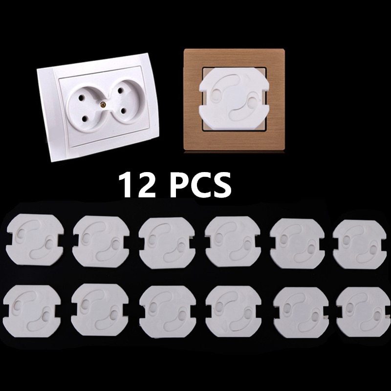 12pcs Plug Socket Cover EU Power Socket Electrical Outlet Covers Kids Child Safety Guard Protection Safety Plug Guard Protector