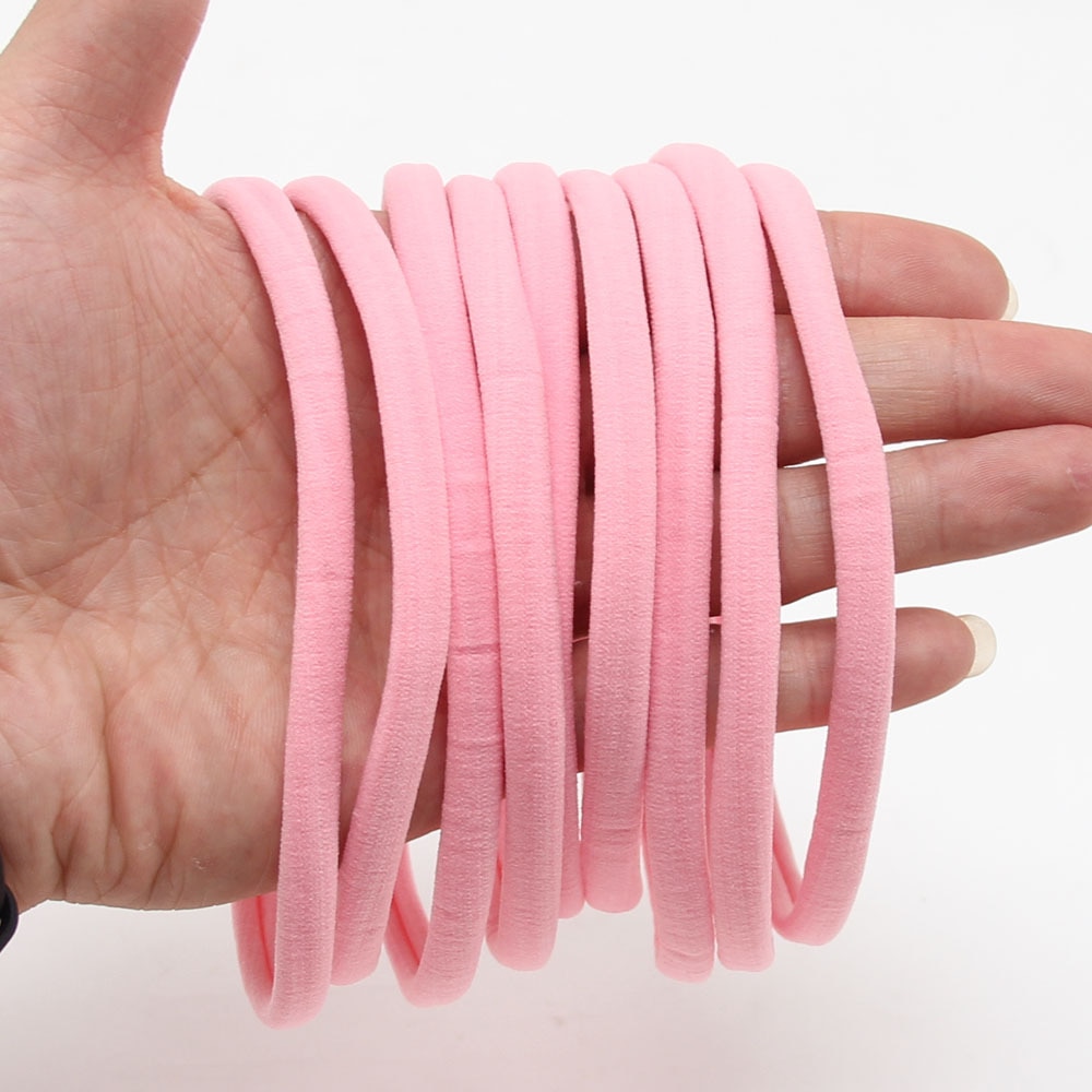 10PCS Large nylon Hair accessories popular seamless elastic hair ring baby baby hair band accessories DIY children's headwe