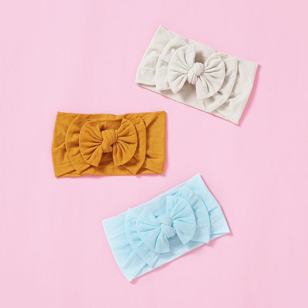 Baby Tie Knot Headband Knitted Cotton Children Girls Hair Band Toddler Turban Headband Summer Style Headwear bandeau