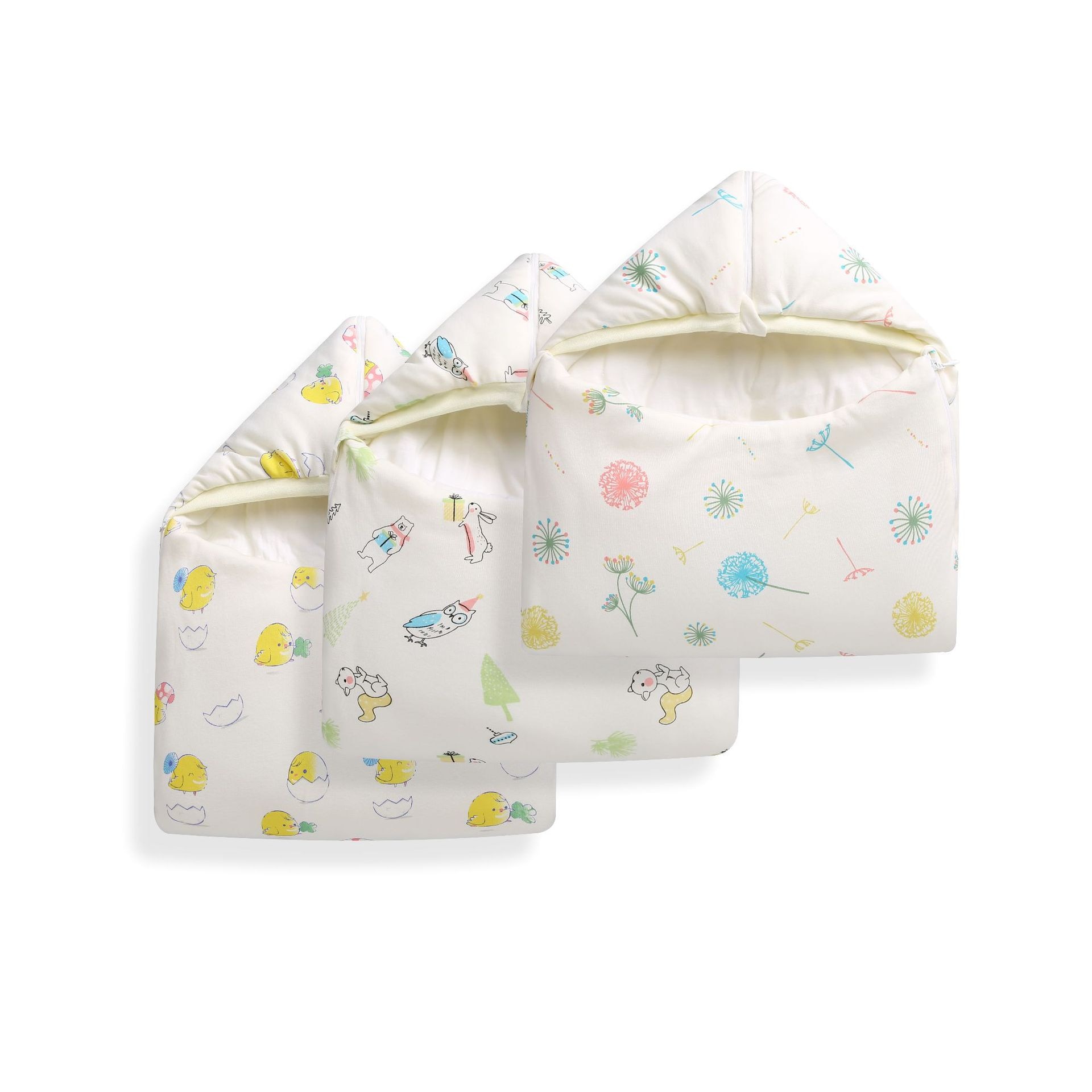 YOOAP 0-6M Newborn Baby Cotton Blanket Swaddle Sleep Sack Little Baby Stroller Wrap Cute Cartoon Toddler Winter Warm Bags