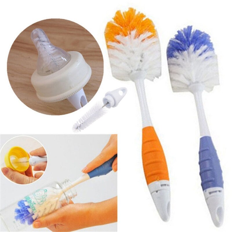 Baby Bottle Brushes For Cleaning Kids Milk Feed Bottle Nipple Pacifier Nozzle Spout Tube Cleaning Brush Sets