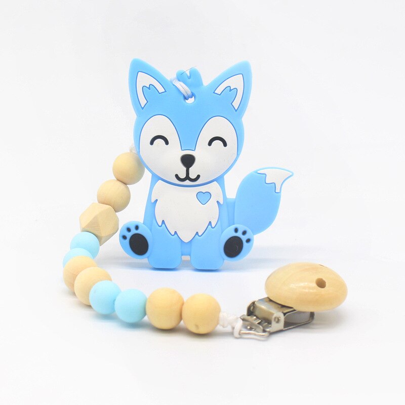 2019 Hot Sale Silicone Wood Baby Pacifier Clips Chain Nipple Pacifier Chain With Holder For Baby Feeding Teether Shower Gift
