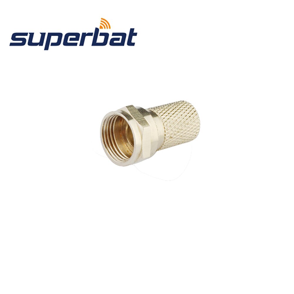 Superbat F twist-on Male Solder Straight Connector for 50-5 Cable