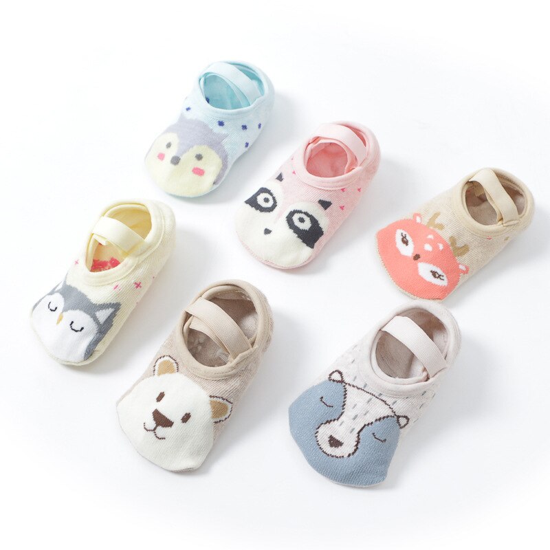 3 Pairs Baby Socks Kids Non-slip Socks Kids Girls Socks Boys Socks Floor Socks Cartoon Socks For Kids