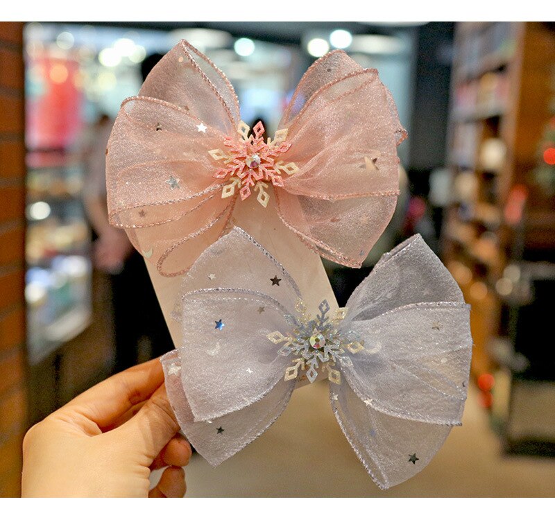 girls hairpins bow decor baby hairpins 2020 new design baby girl korean hairpin Shining bling hairpin Headdress Hair Accessories