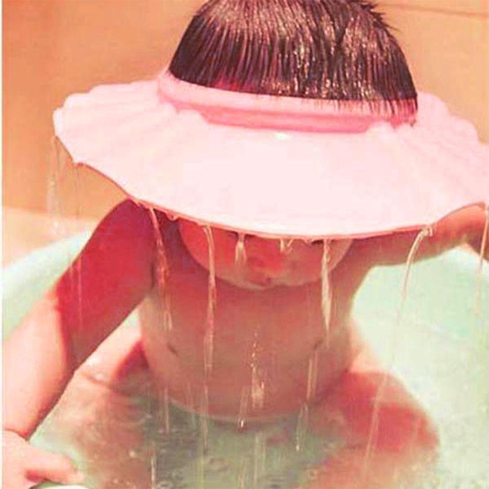 Baby Shower Caps Shampoo Cap Wash Hair Kids Bath Visor Hats Adjustable Shield Waterproof Ear Protection Eye Children Hats Infant