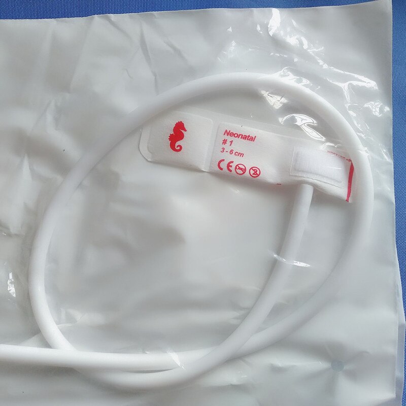 10pcs/Lot Free Shipping Normal Neonatal Cuff 01 Size(3-6cm) Non-woven NIBP Cuff Single Tube