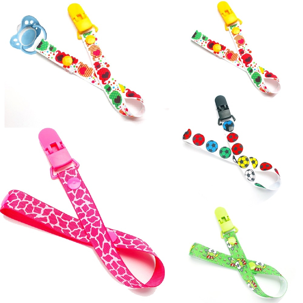 Children Pacifier Holder Clips Soother Holder Colorful Baby Pacifier Clip Pacifier Chain Dummy Clip Nipple Holder for Nipples