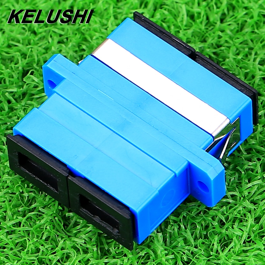 KELUSHI SC/UPC Fiber Optic Connector Adapter SC-SC Duplex flange Single mode Free Shipping