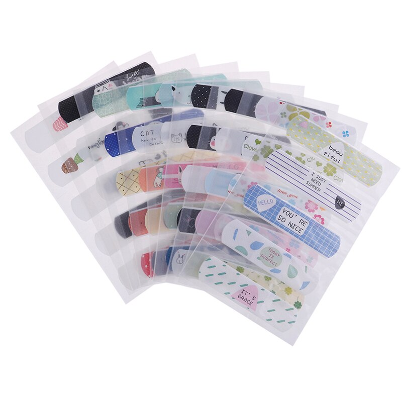 2/4 Sheets Waterproof Cartoon Kids Band Aid Adhesive Bandage Wound Brace Support Plaster Kits First Aid Emergency Skin Care