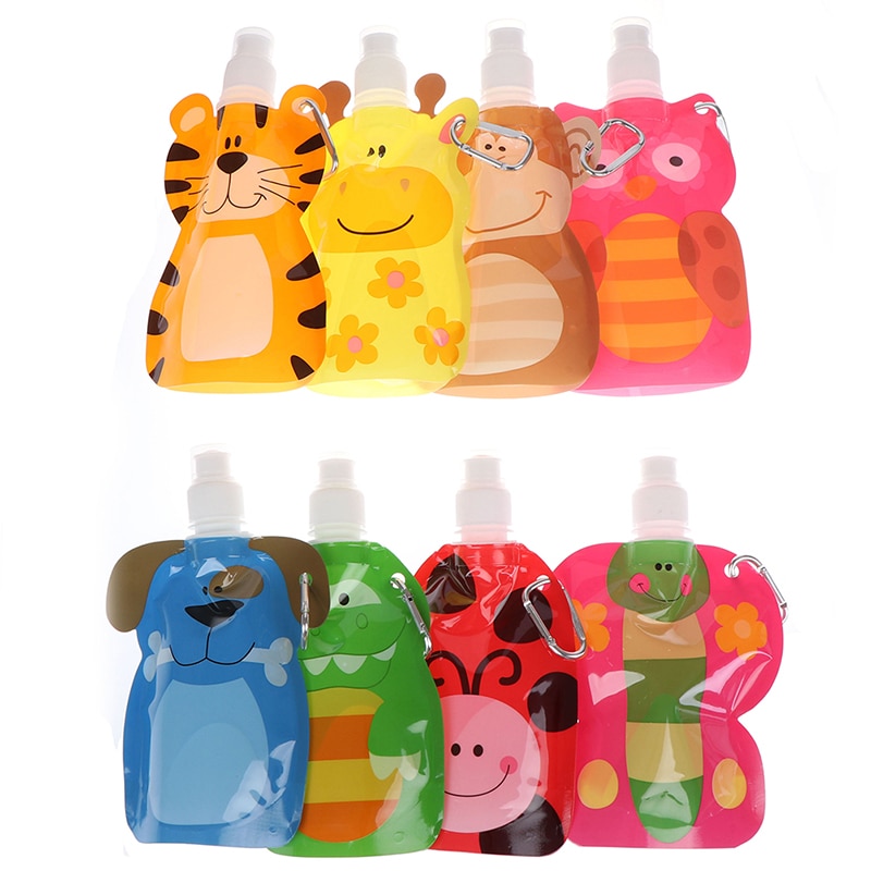 1pcs 380ml Reusable Food Pouch Baby Packaging Reusable Squeeze Pouch Plastic Smoothie Squeeze Bags Refillable Lock Bag