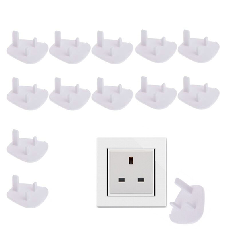 12 Child Safety UK Plug Socket Covers Mains Electrical Protector Inserts Guard