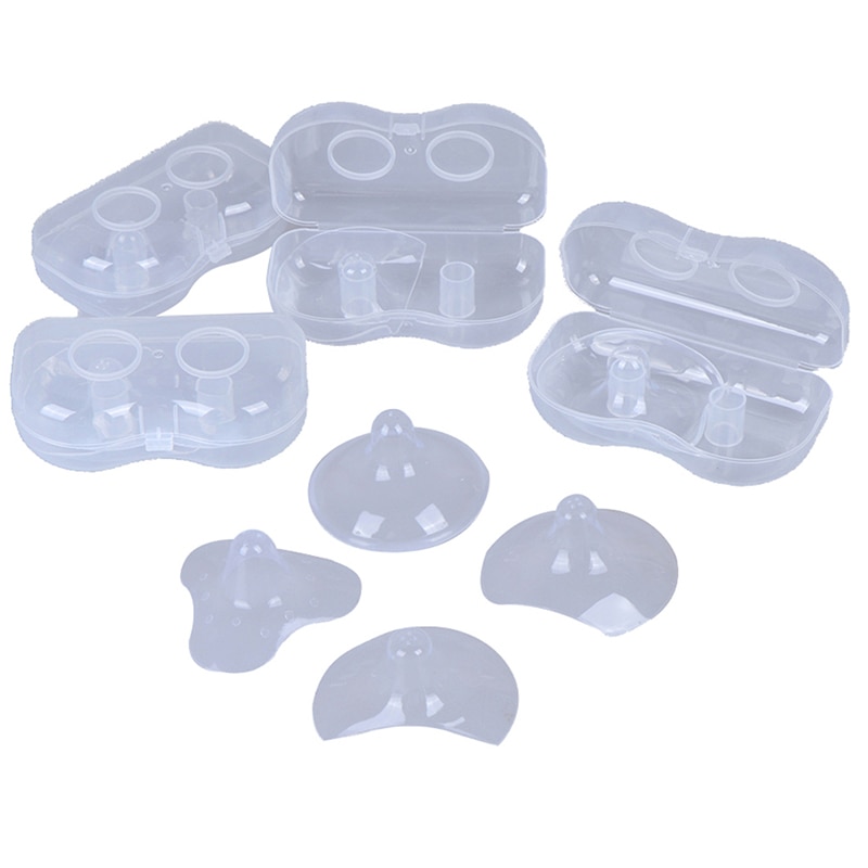 2pcs/set Silicone Nipple Protectors Feeding Mothers Nipple Shields Protection Cover Breastfeeding Mother Milk Silicone Nipple