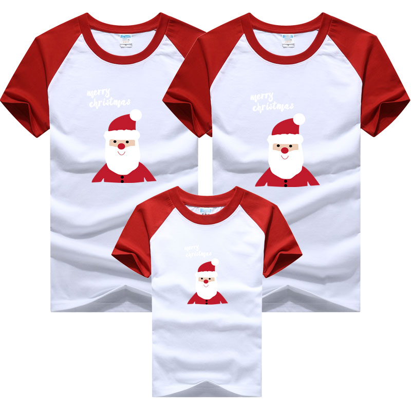 Christmas Mom Daughter Clothes Father Son Matching Clothing Family Look Family Clothing Dad Mom Kids T-Shirt Cartoon Deer