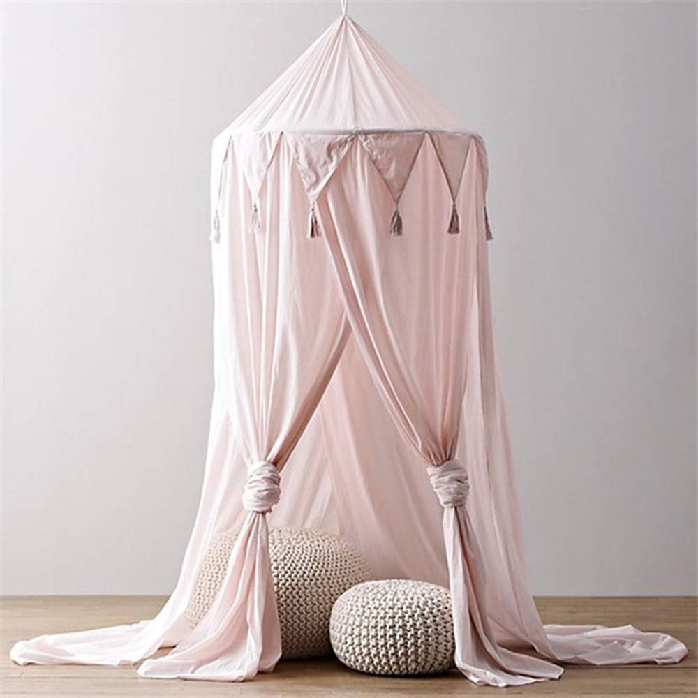 With Pennant Flag Baby Children Kids Chiffon Tent Crib Netting Palace Room Bed Curtain Hung Dome Mantle Canopies Mosquito Net