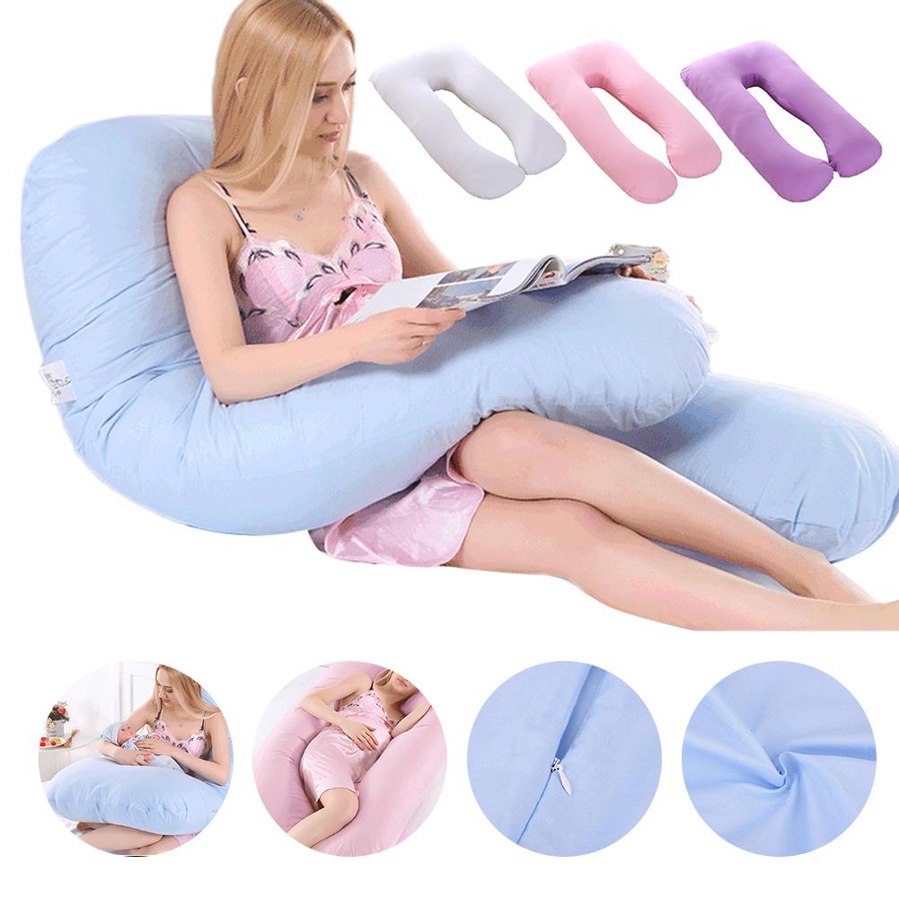 160x80cm Pregnant Pillow Case U Type Lumbar Pillowcase Multi Function Side Protect Cushion Cover For Pregnancy Women