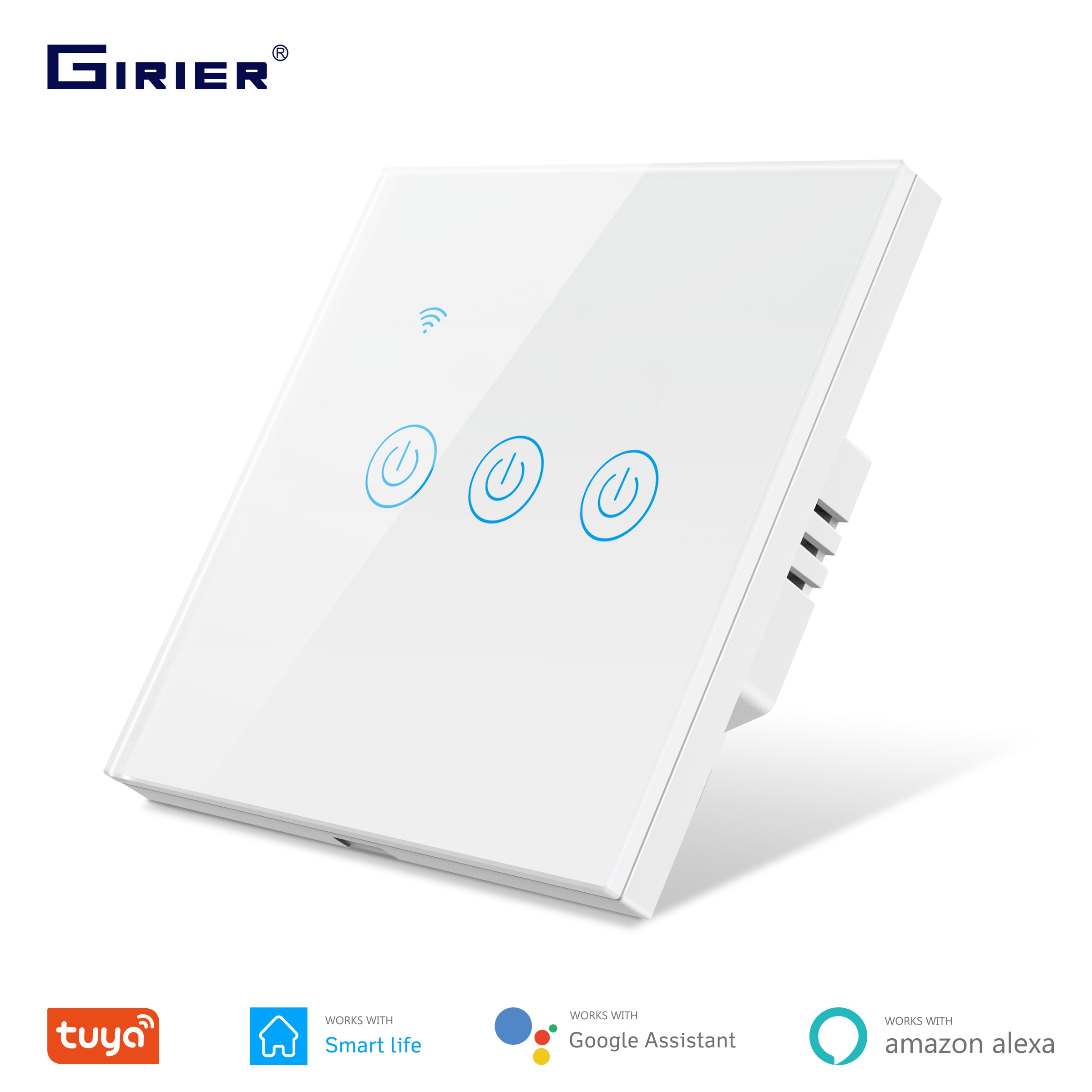 Tuya Smart Wifi Touch Licht Schalter EU 220V, Keine Neutralen Draht Erforderlich Wand Schalter