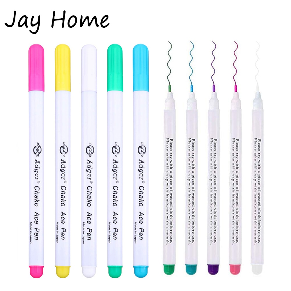 1/6 stücke Tinte Verschwinden Stoff Marker Stift DIY Kreuz Stich Wasser Löschbaren Stift Schneiderei