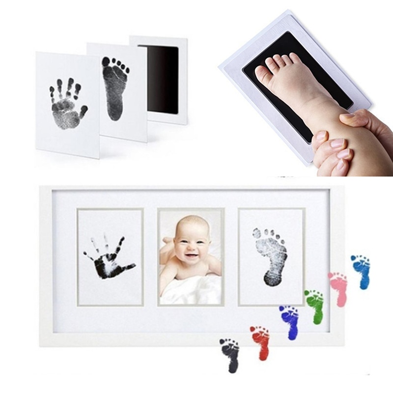 6 Color Baby Care Non-Toxic Handprint Kit Imprint Footprint Imprint Baby Souvenirs Newborn Baby Cushion Ink Photo