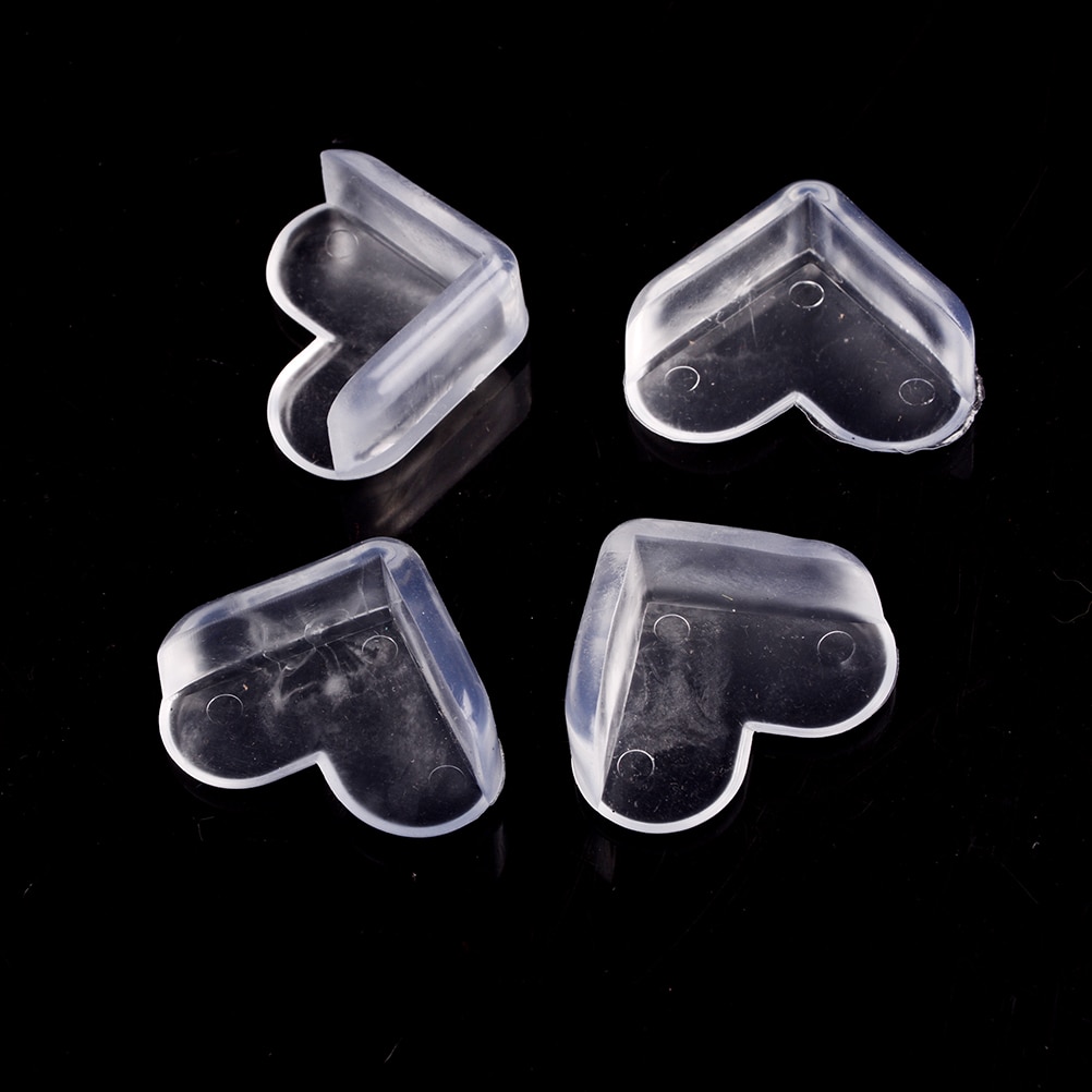 5*4*2CM 4Pcs Love Heart Desigh Baby Safety Silicone Protector Table Corner Edge Guards Cover Children Anti Collision