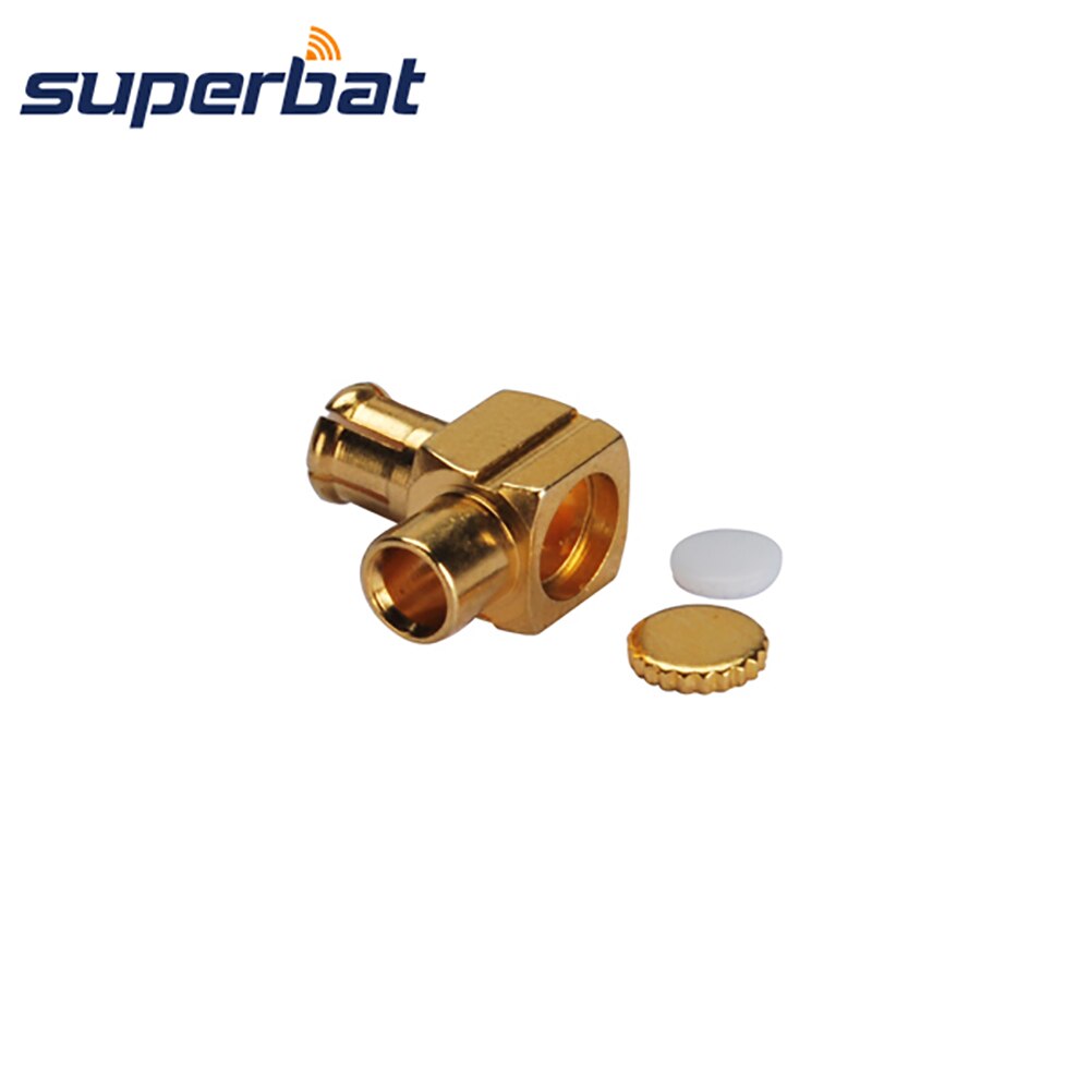 Superbat MCX Solder Male Right Angle Solder RF Coaxial Connector for Semi Rigid .086" Cable,RG405
