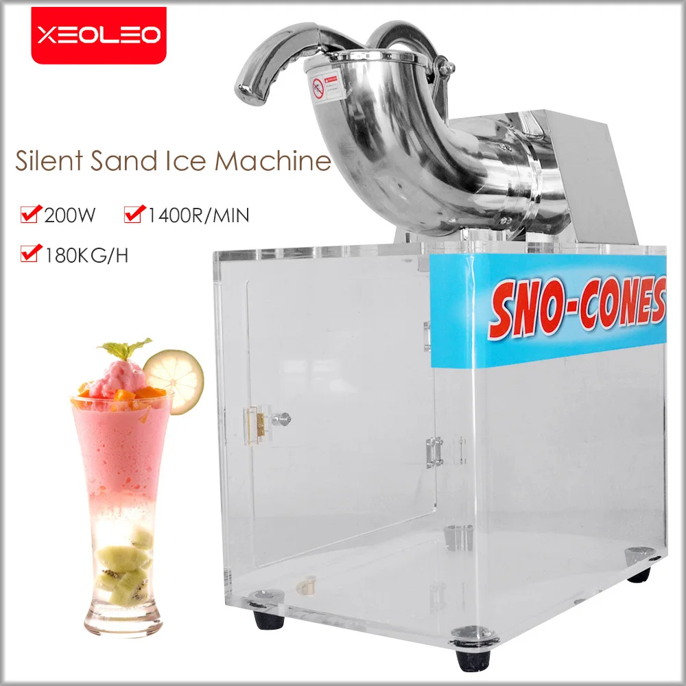 XEOLEO-Commercial Snow Cone Machine, Ice Crusher, Snowflake Ice Machine, Automatic Double Blades