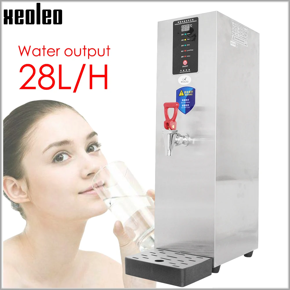 Xeoleo-dispensador de água quente 8l água comercial., máquina de água quente de aço inoxidável com