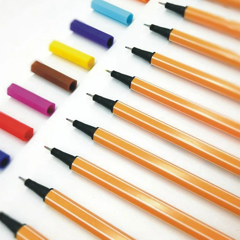 12 kleuren Fineliner Set Tekenpen 0.4mm Liner Pennen Sketch Marker Tiralineas Tekenen Belettering