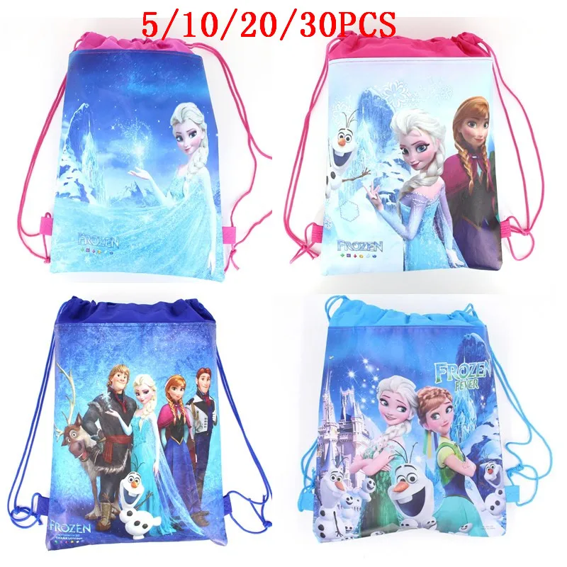 5/10/20/30 Stuks Disney Frozen Elsa Anna Verjaardagsfeestje Geschenken Non-woven 27*34Cm Koord Goede