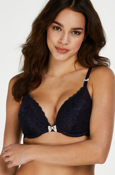 Hunkemöller Maya Padded Underwired Push-Up Bra Blue