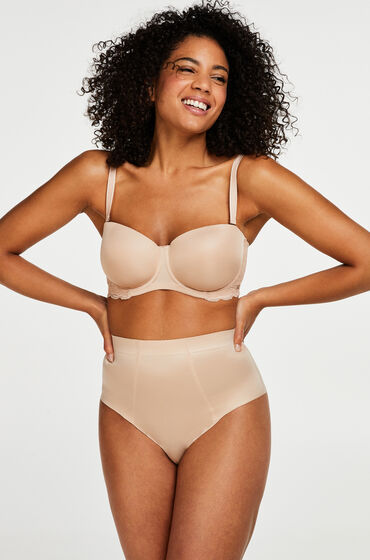 Hunkemöller Sculpting scuba high waisted thong - Level 3 Beige