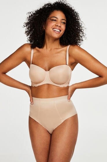 Hunkemöller Sculpting scuba high waisted thong Beige